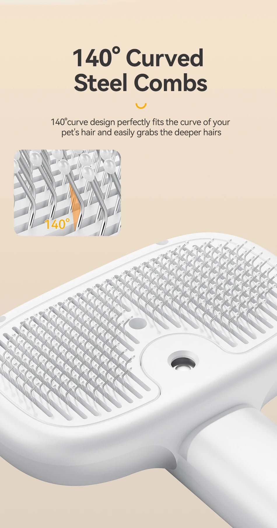 SteamGroom 2-in-1 Pet Steam Brush